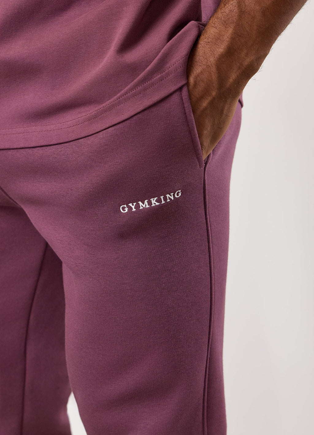 Gym King Fundamental Linear Fleece Jogger - Mulberry