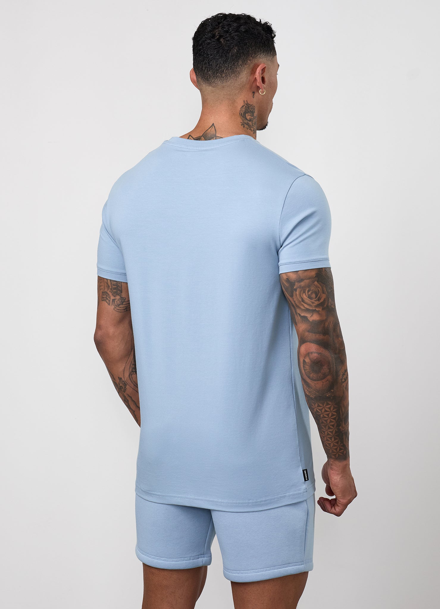Gym King Fundamental Linear Tee - Powder Blue