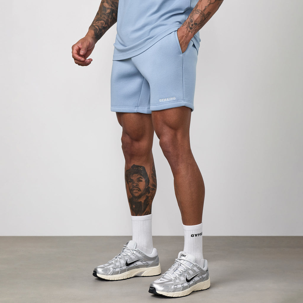 Gym King Fundamental Linear Short - Powder Blue