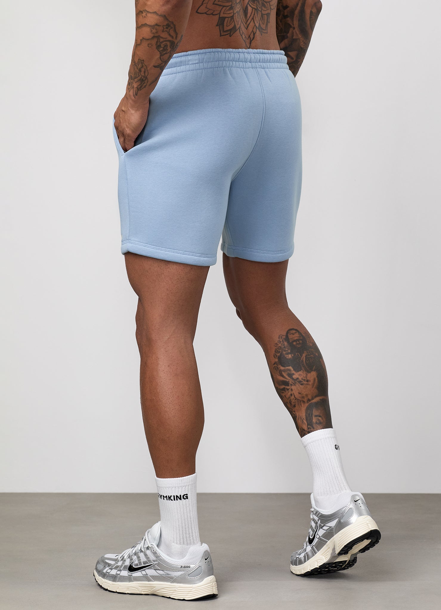 Gym King Fundamental Linear Short - Powder Blue