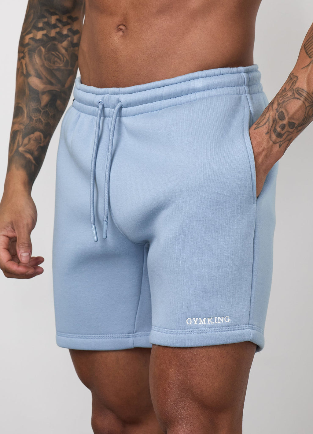 Gym King Fundamental Linear Short - Powder Blue