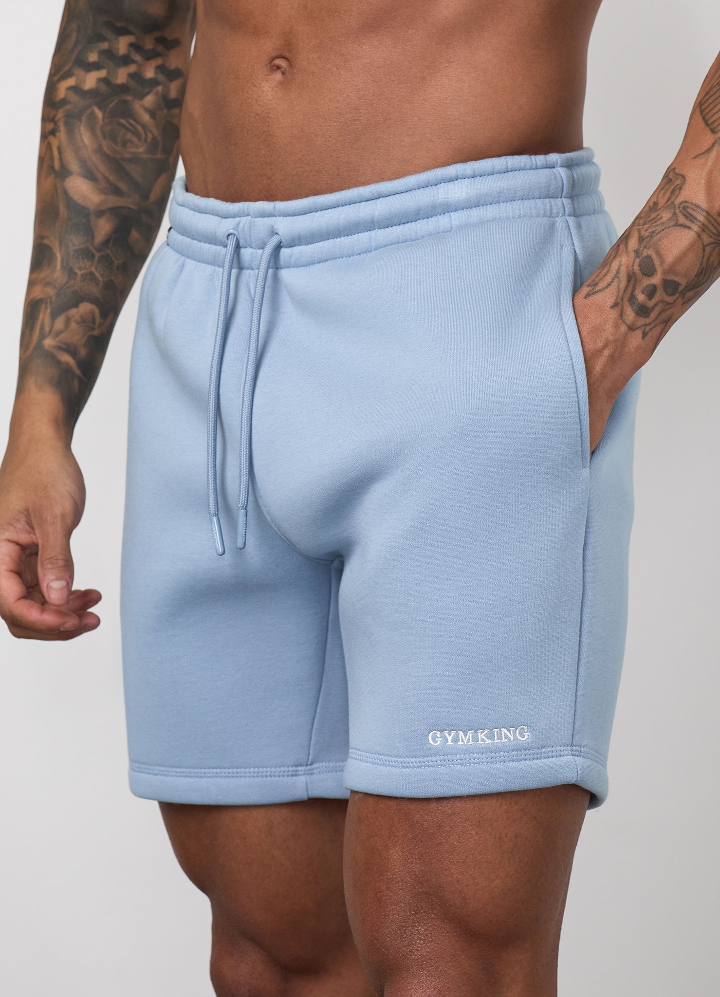 Gym King Fundamental Linear Short - Powder Blue