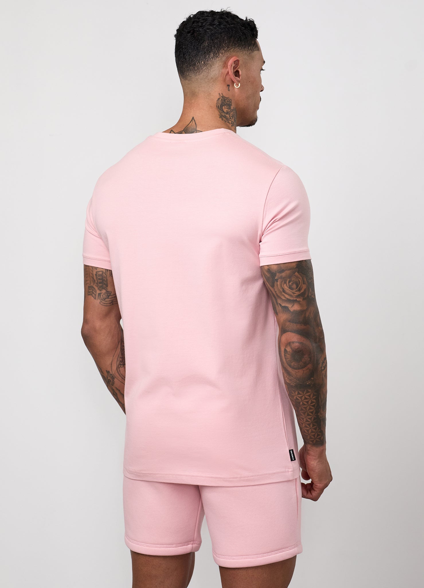 Gym King Fundamental Linear Tee - Rustic Pink