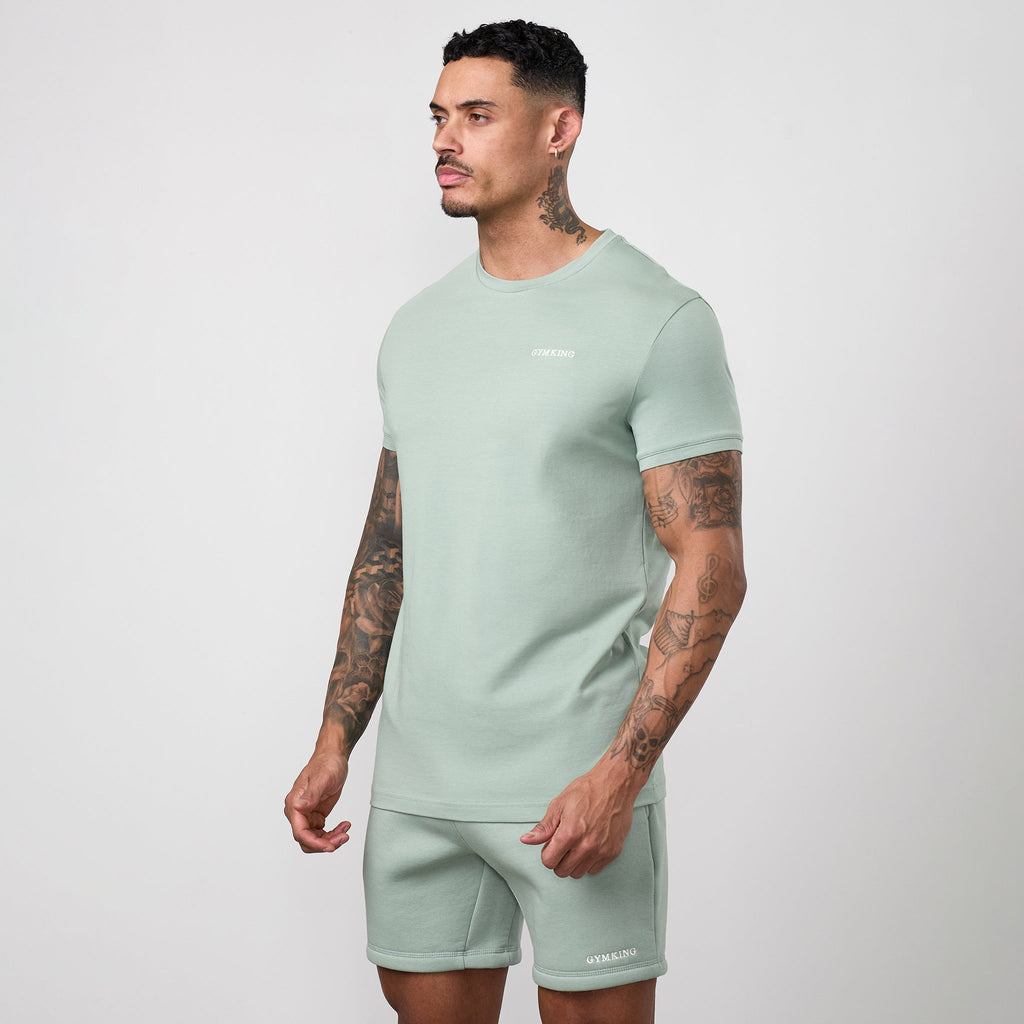 Gym King Fundamental Linear Tee - Urban Sage