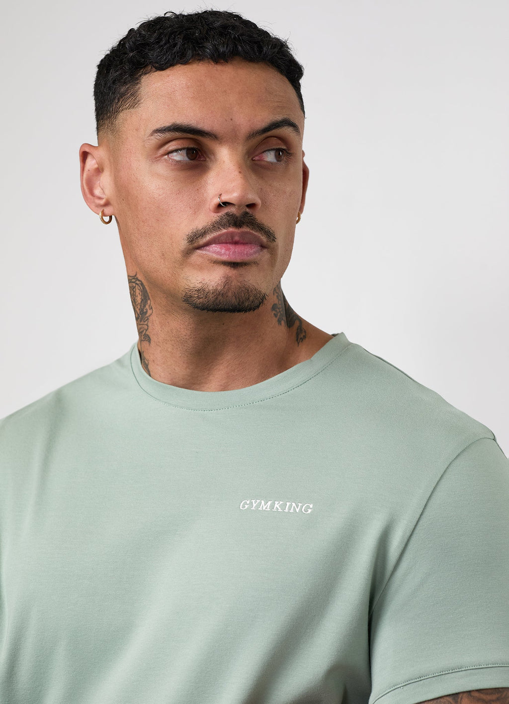 Gym King Fundamental Linear Tee - Urban Sage