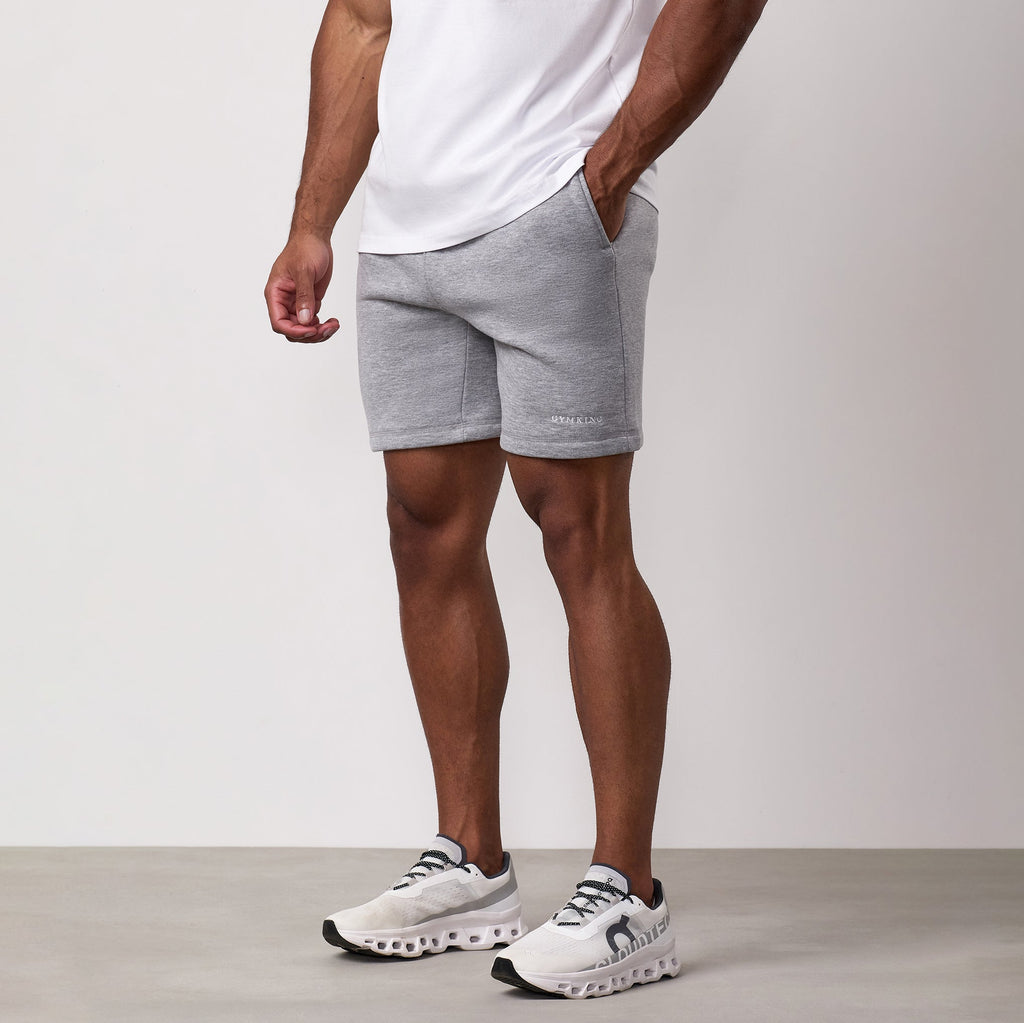 Gym King Fundamental Linear Short - Grey Marl