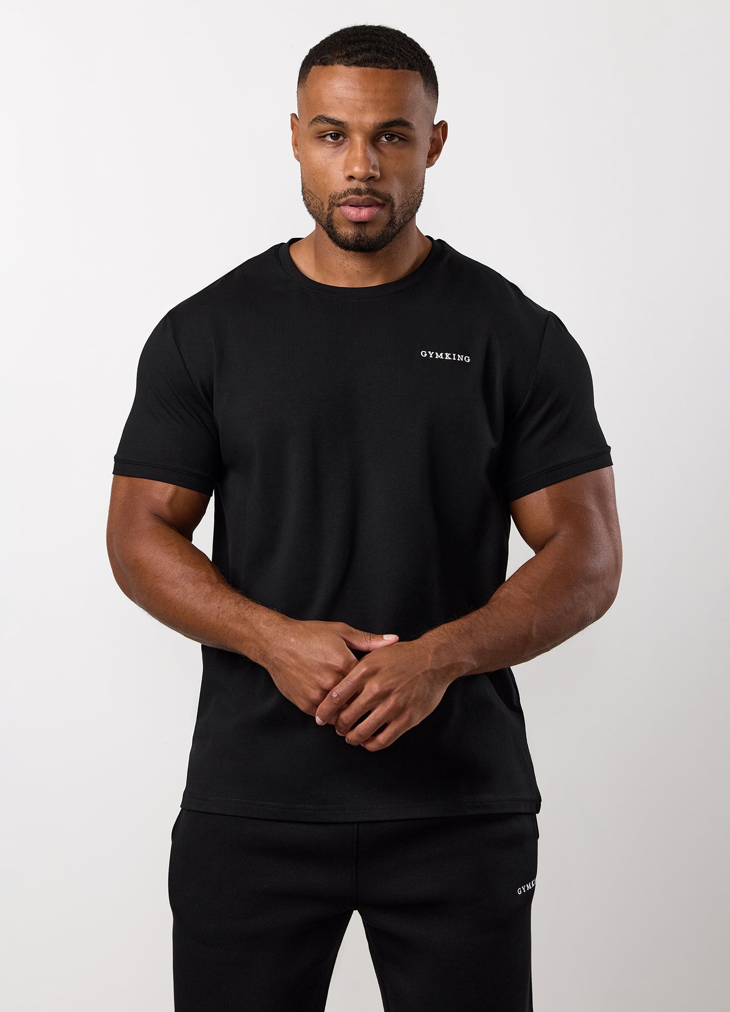 Gym King Fundamental Linear Tee - Black
