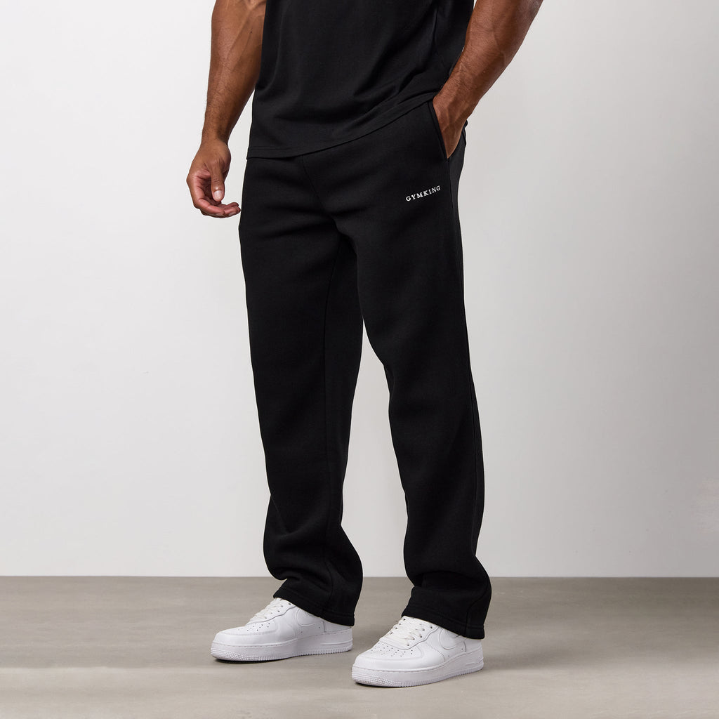 Gym King Fundamental Linear Straight Leg Jogger - Black