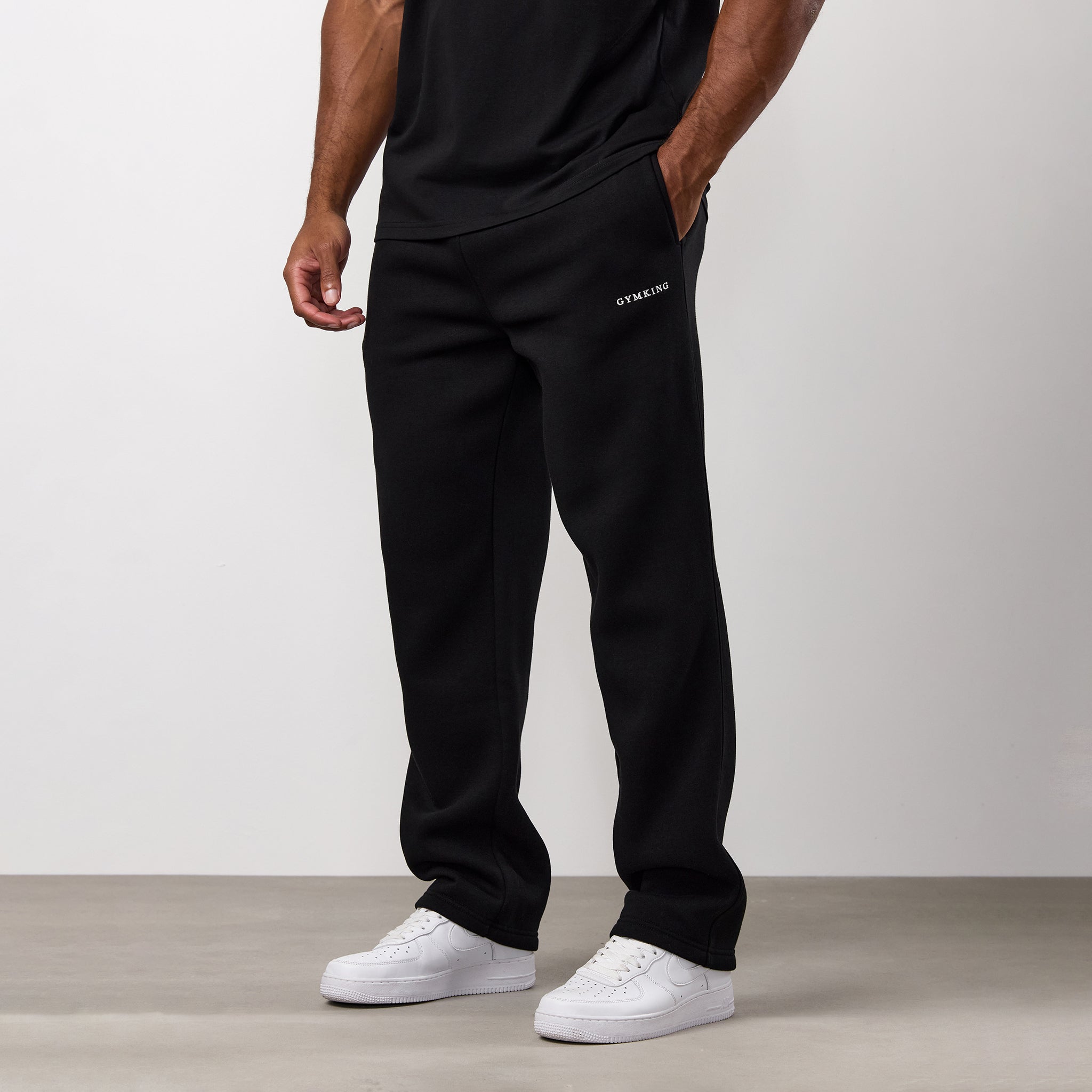 Gym King Fundamental Linear Straight Leg Jogger - Black