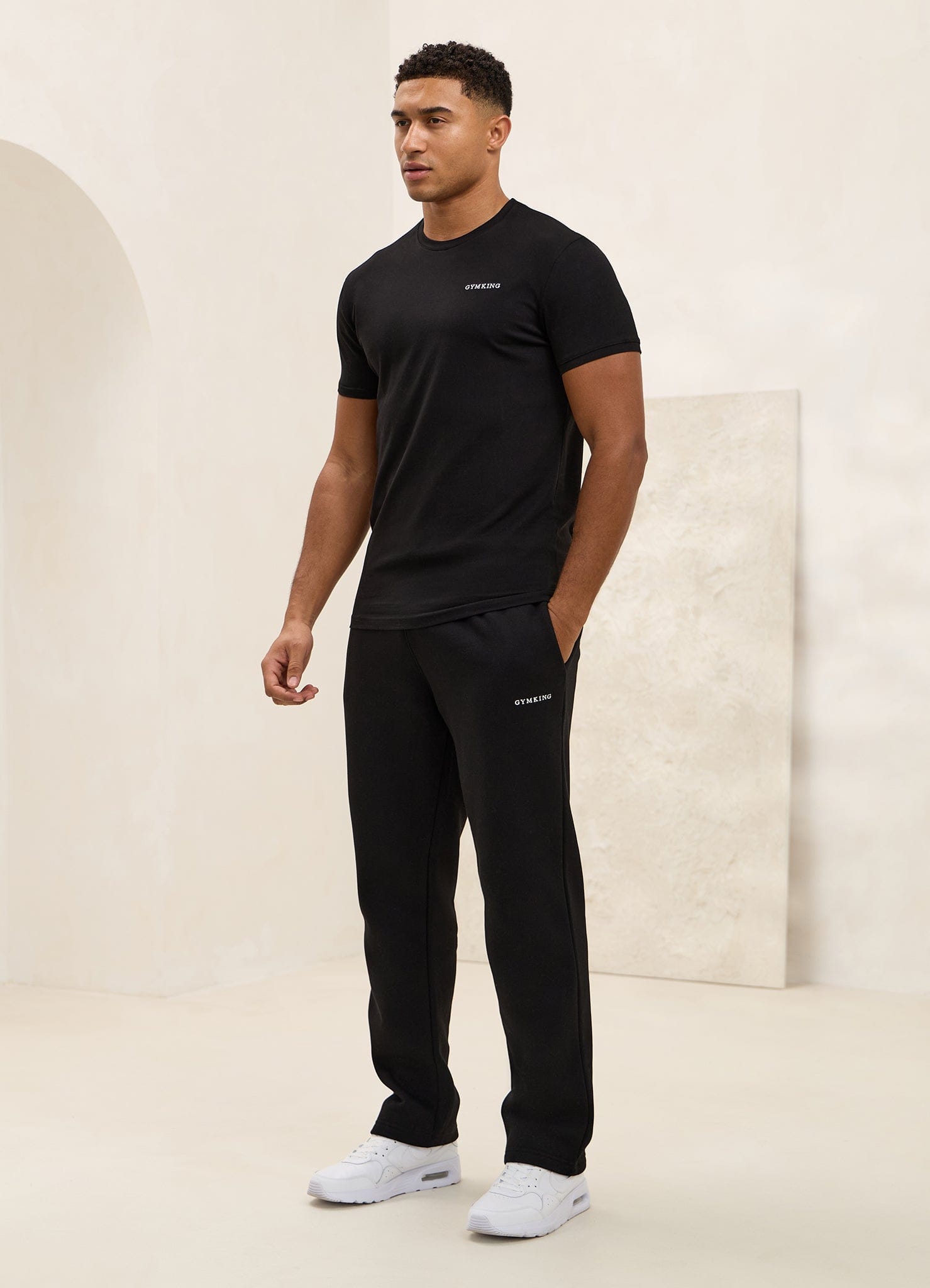Gym King Fundamental Linear Tee - Black