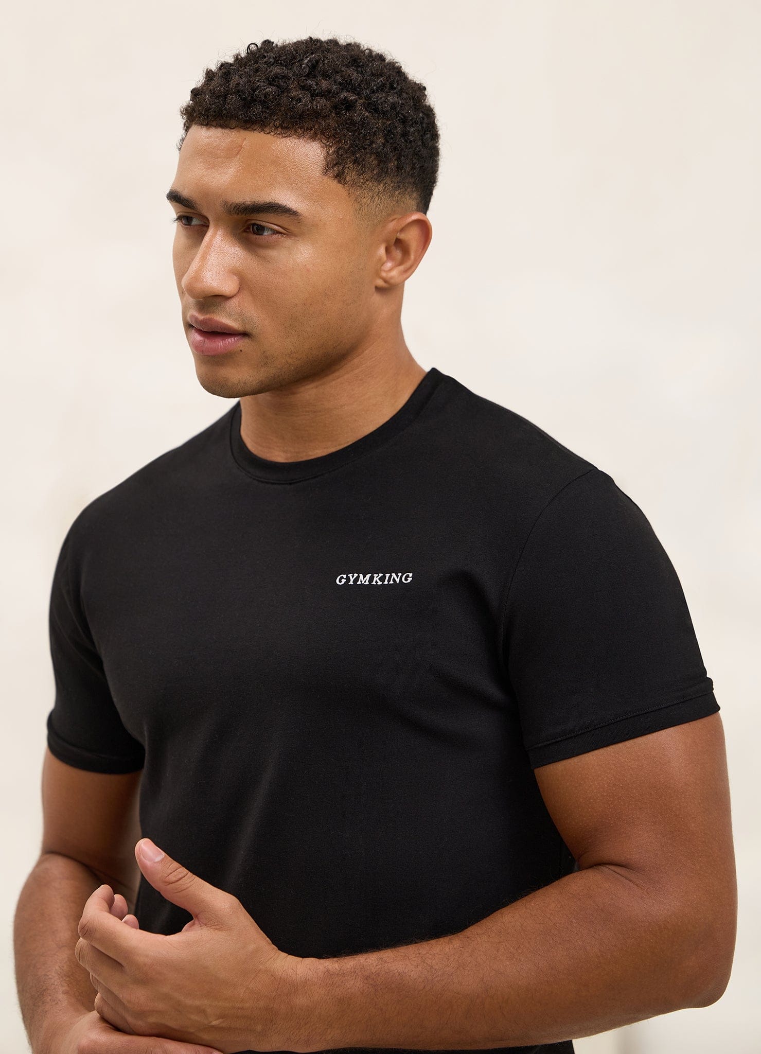 Gym King Fundamental Linear Tee - Black