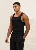Gym King Fundamental Rib Vest - Black