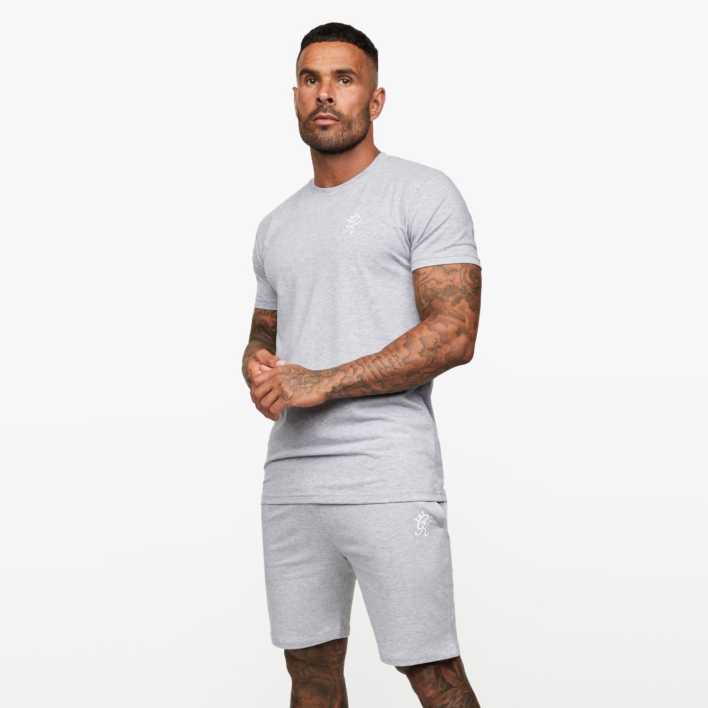 Gym King Fundamental Jersey Tee - Grey Marl