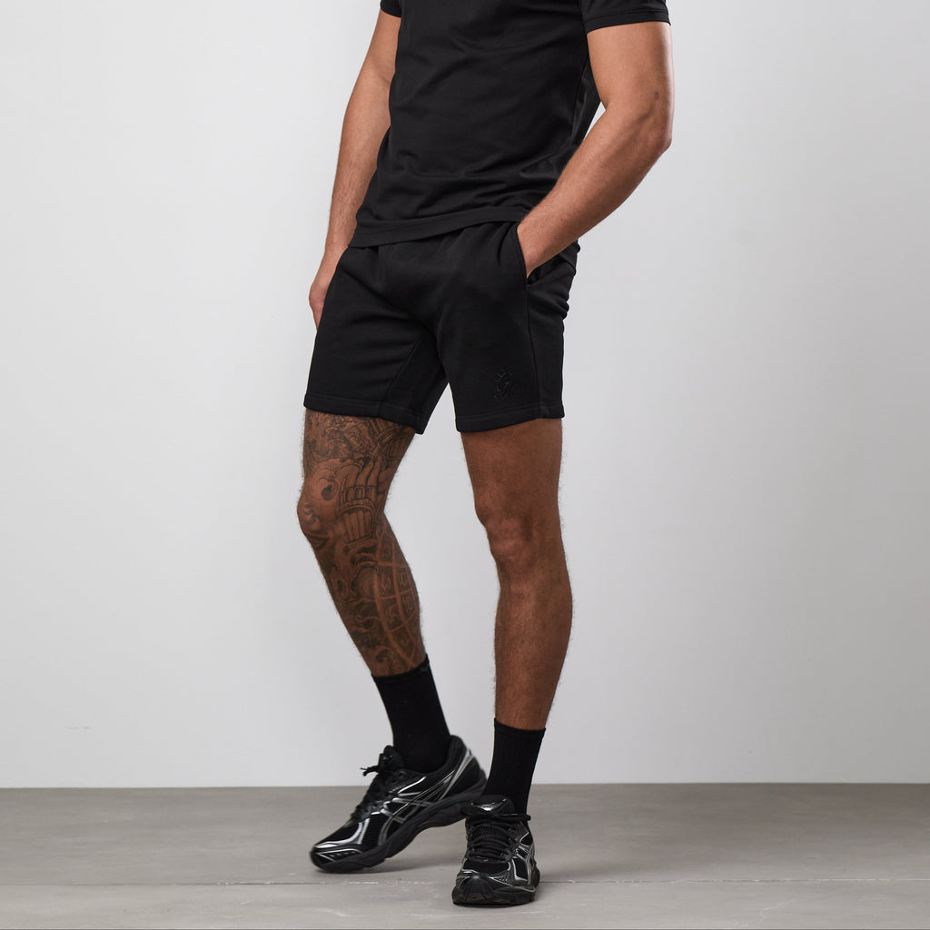 Gym King Fundamental Short - Black/Black