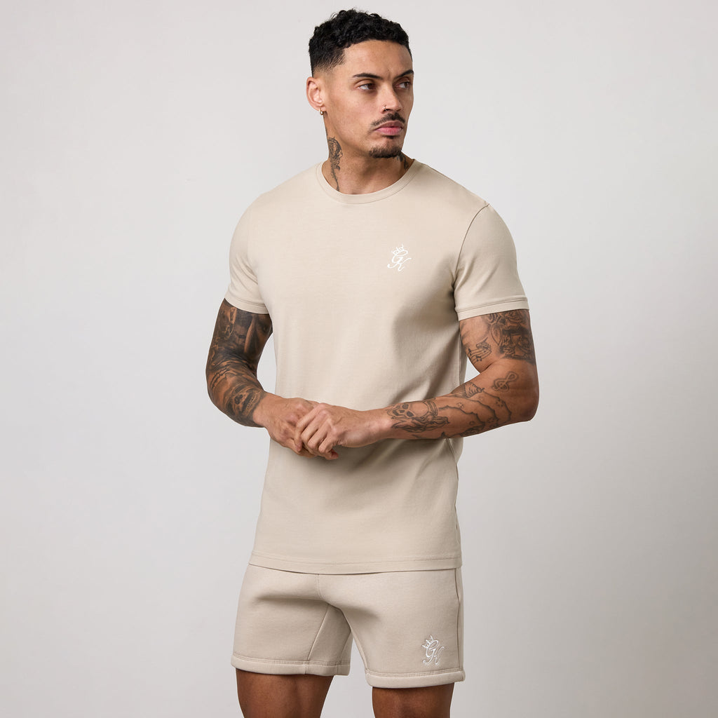 Gym King Fundamental Tee - Fossil Stone