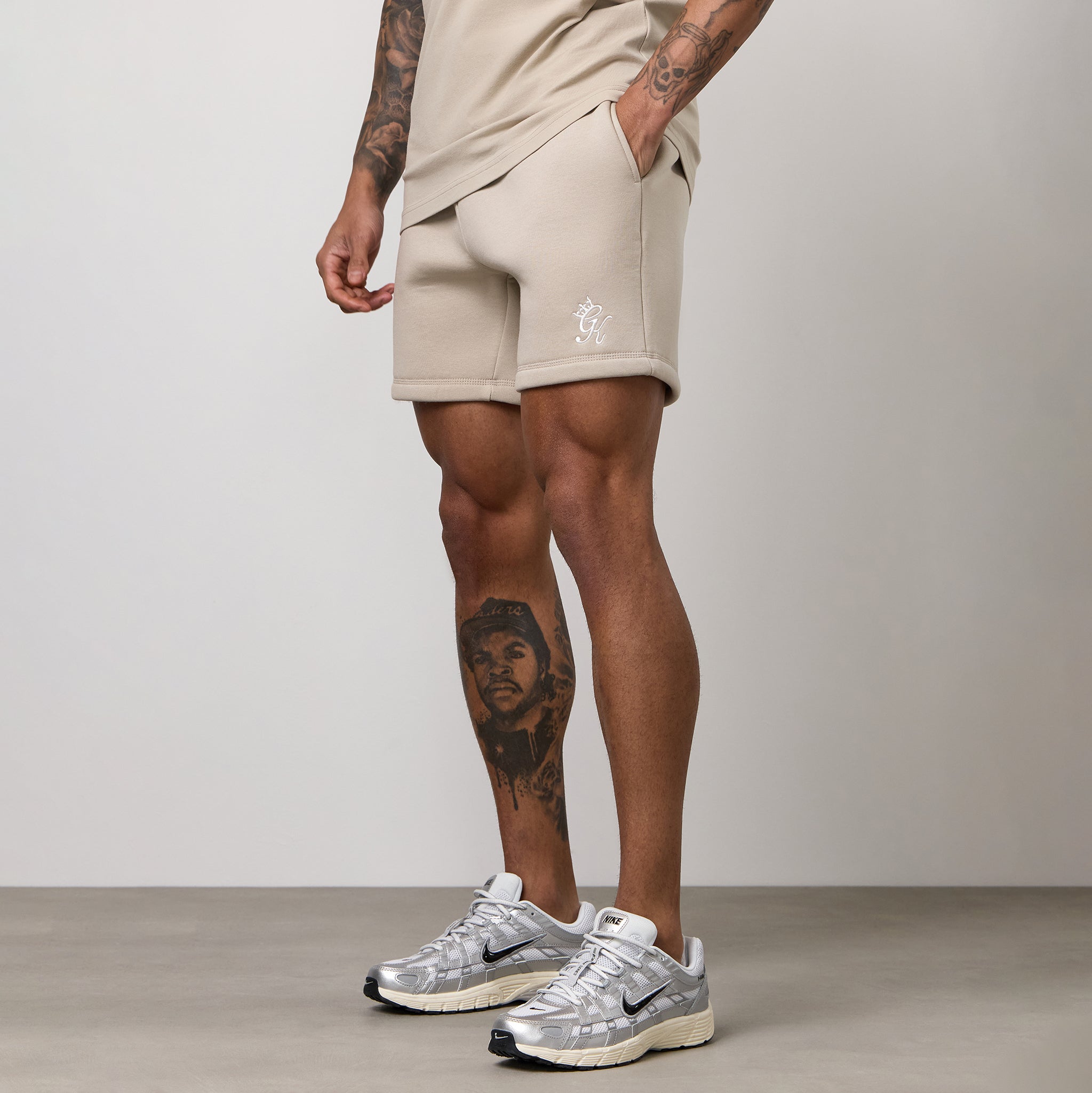 Gym King Fundamental Short - Fossil Stone
