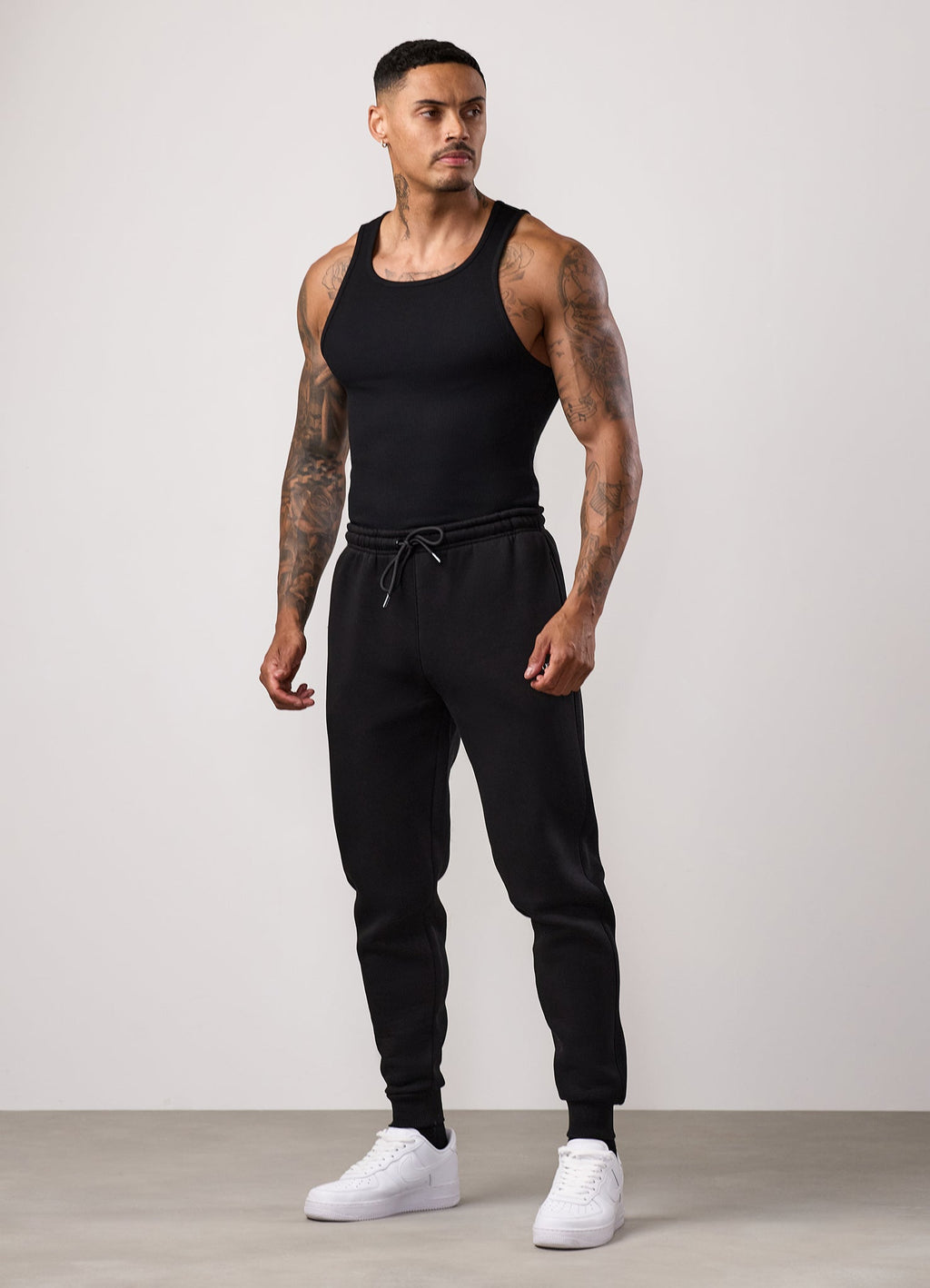 Gym King Fundamental Rib Vest - Black
