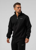 Gym King Fundamental Linear 1/4 Zip Funnel - Black