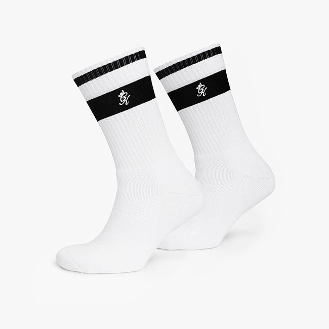 Gym King Fundamental Sock (1pk) - White
