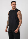 Gym King Fundamental Linear Tank - Black/Black