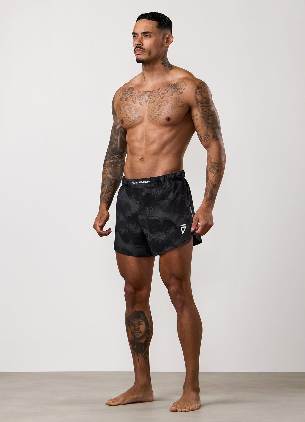 Gym King Fight Division Combat 5" Short - Graphite Abstract Print