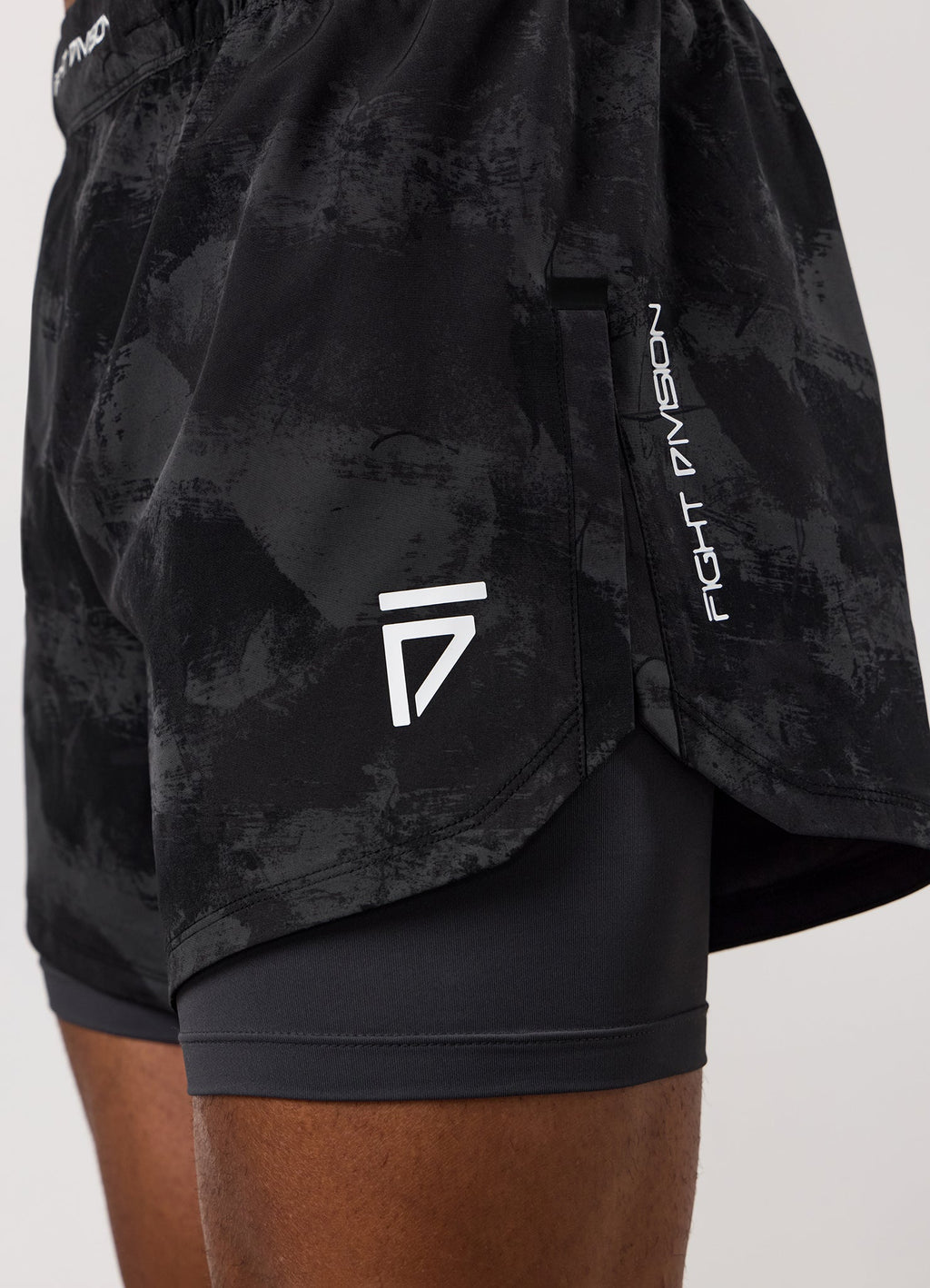 Gym King Fight Division Combat 5" Short - Graphite Abstract Print