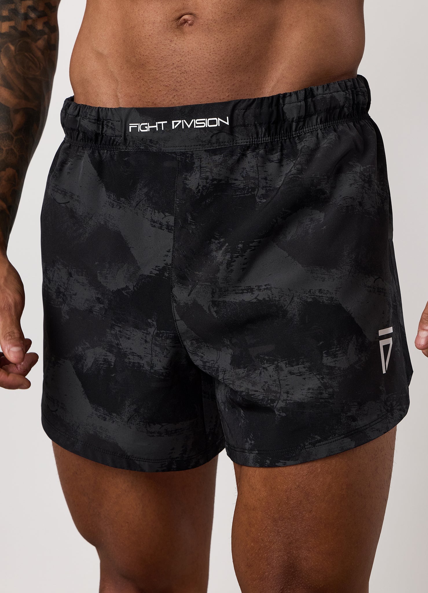 Gym King Fight Division Combat 5" Short - Graphite Abstract Print