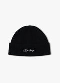 Gym King Script Rib Knit Beanie - Black
