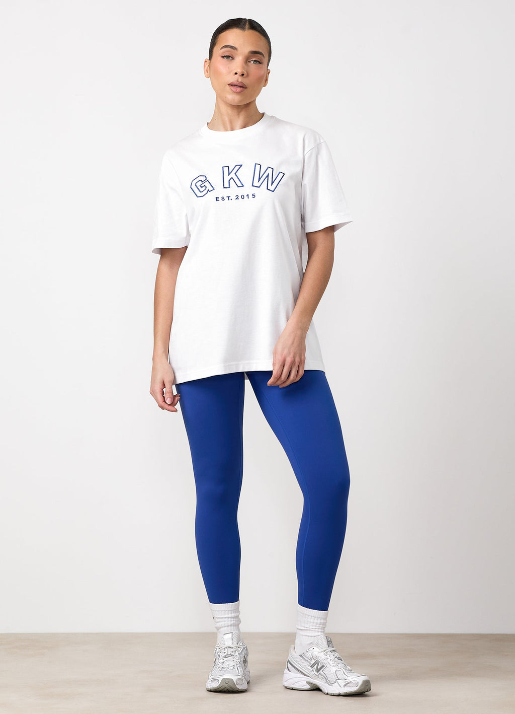 GKW Boyfriend Tee - White/Jewel Blue