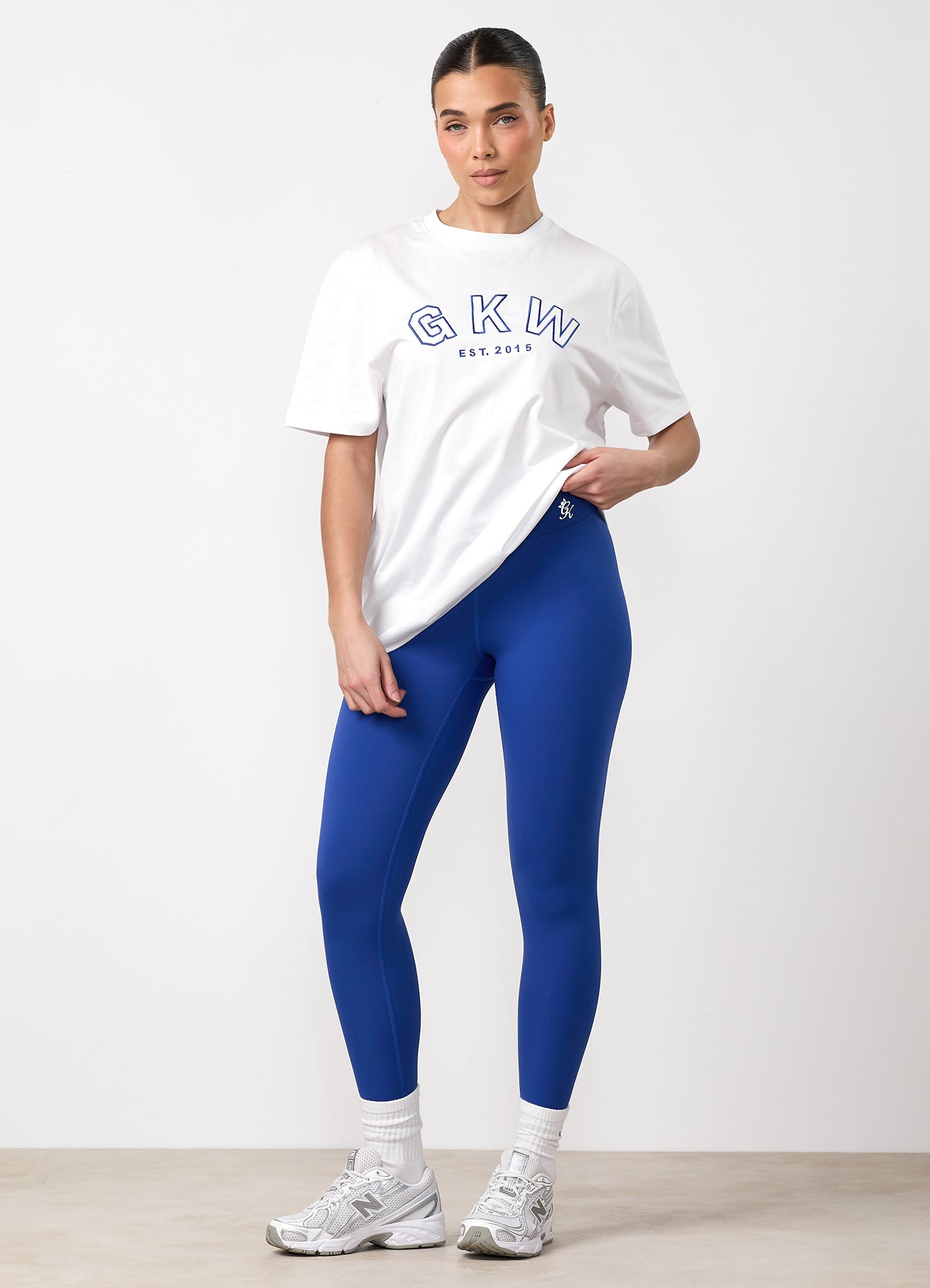 GKW Boyfriend Tee - White/Jewel Blue