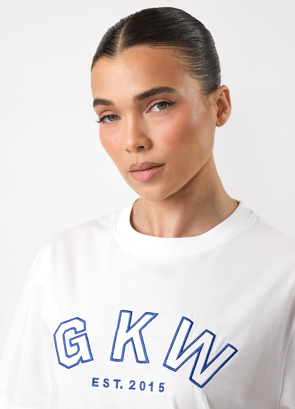 GKW Boyfriend Tee - White/Jewel Blue