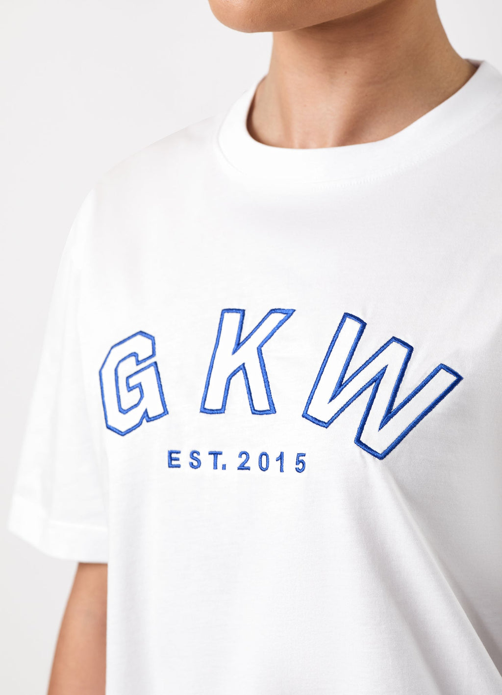 GKW Boyfriend Tee - White/Jewel Blue