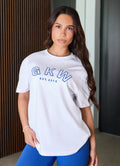 GKW Boyfriend Tee - White/Jewel Blue