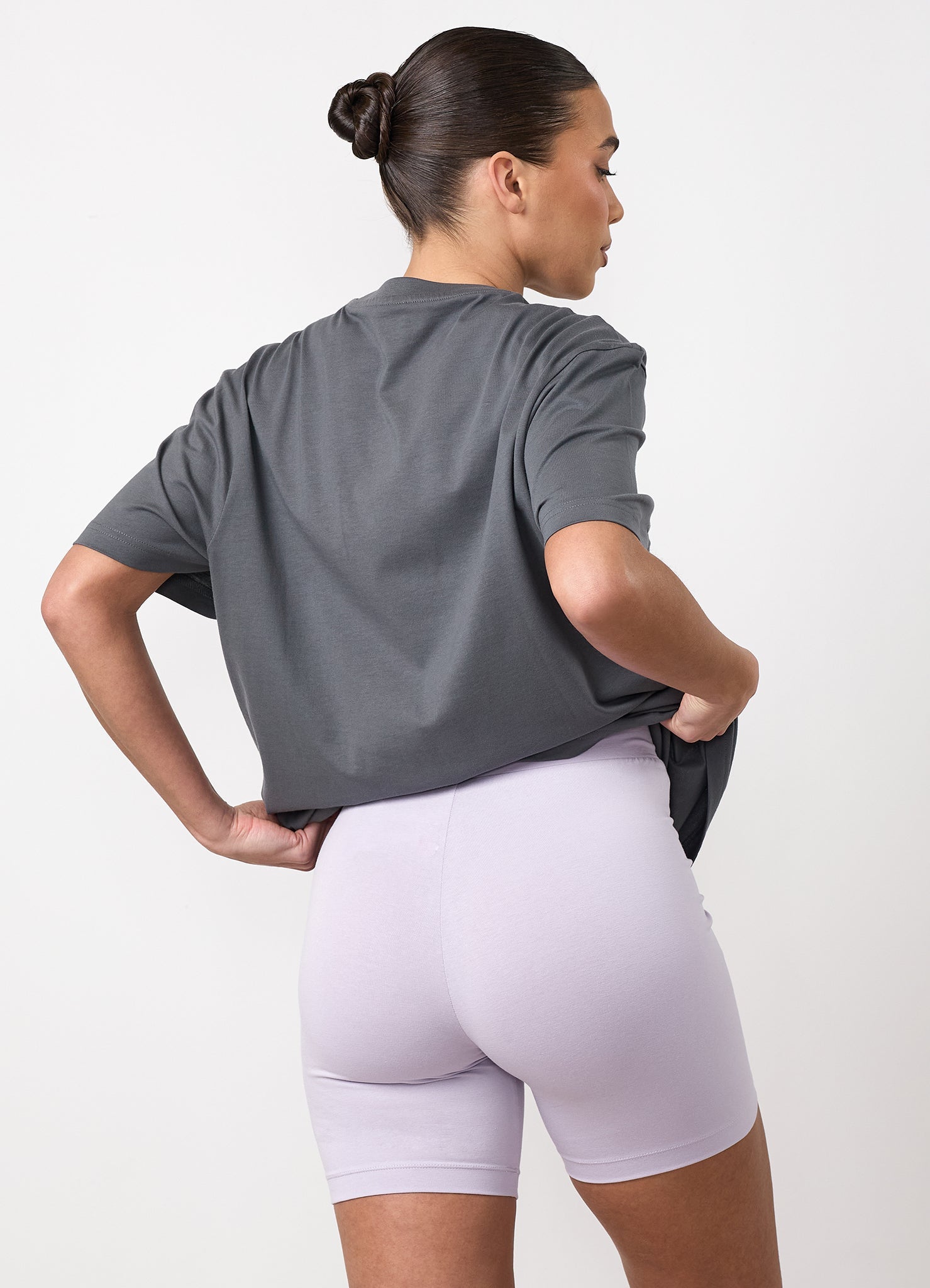 GKW Boyfriend Tee - Gunmetal Grey/Hyacinth