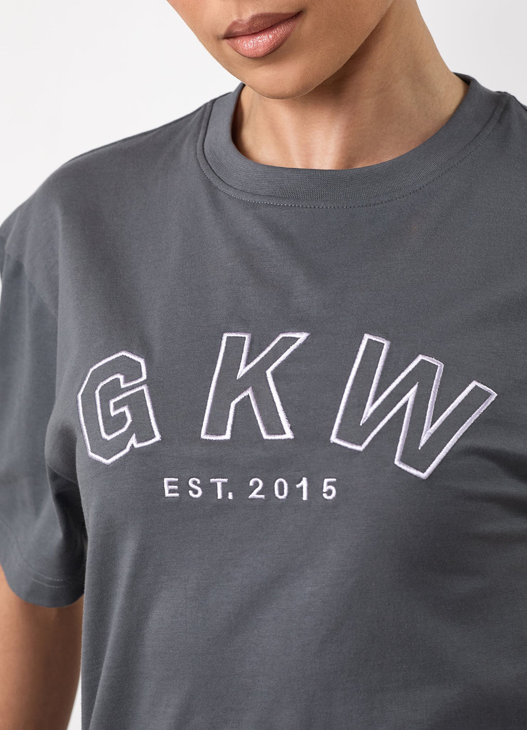 GKW Boyfriend Tee - Gunmetal Grey/Hyacinth