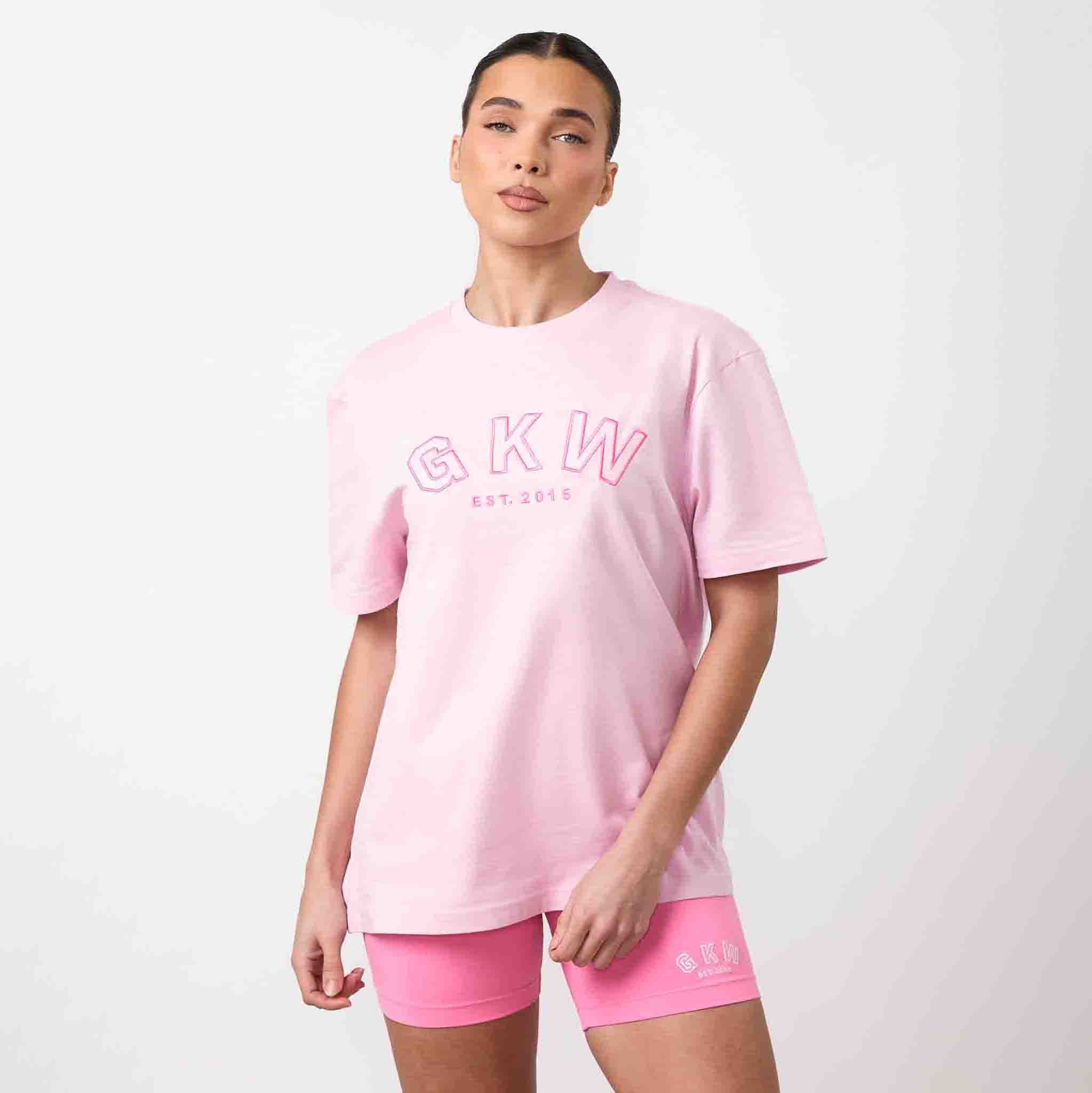 GKW Boyfriend Tee - Soft Pink/Carnation Pink