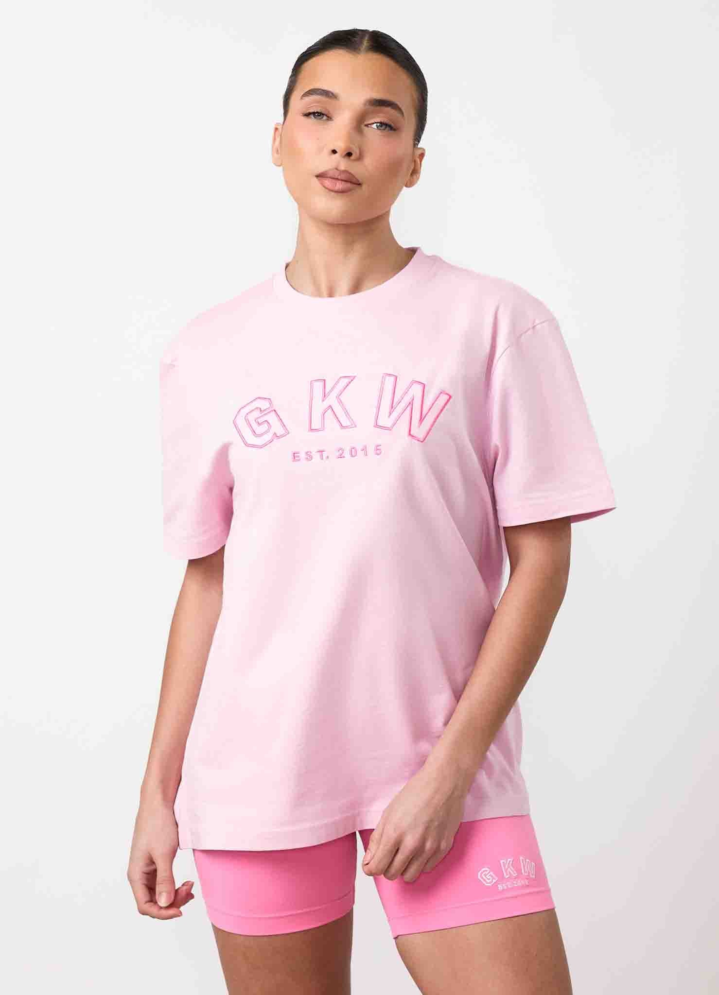 GKW Boyfriend Tee - Soft Pink/Carnation Pink