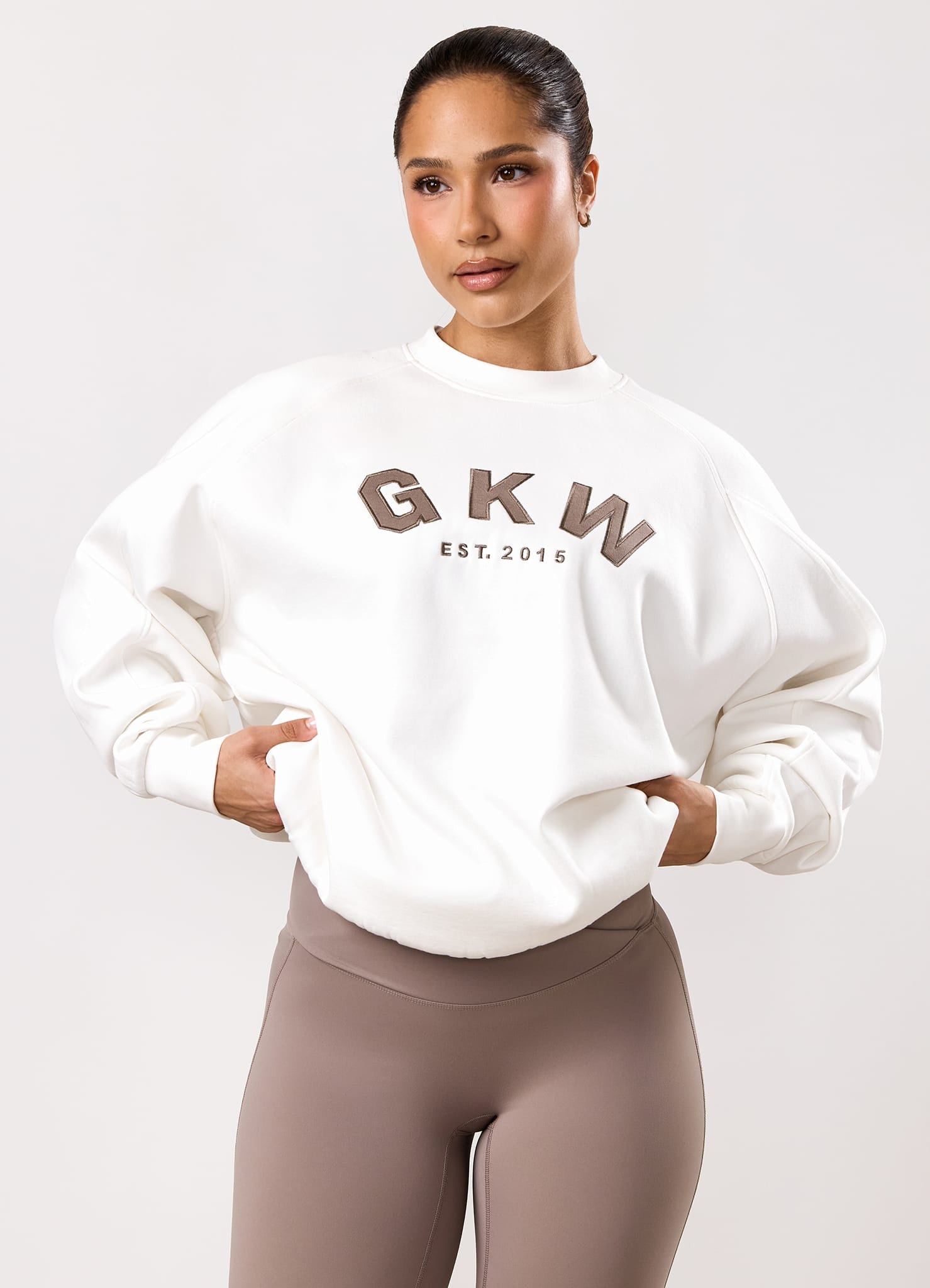 GKW Oversized Crew - Cream/Fawn