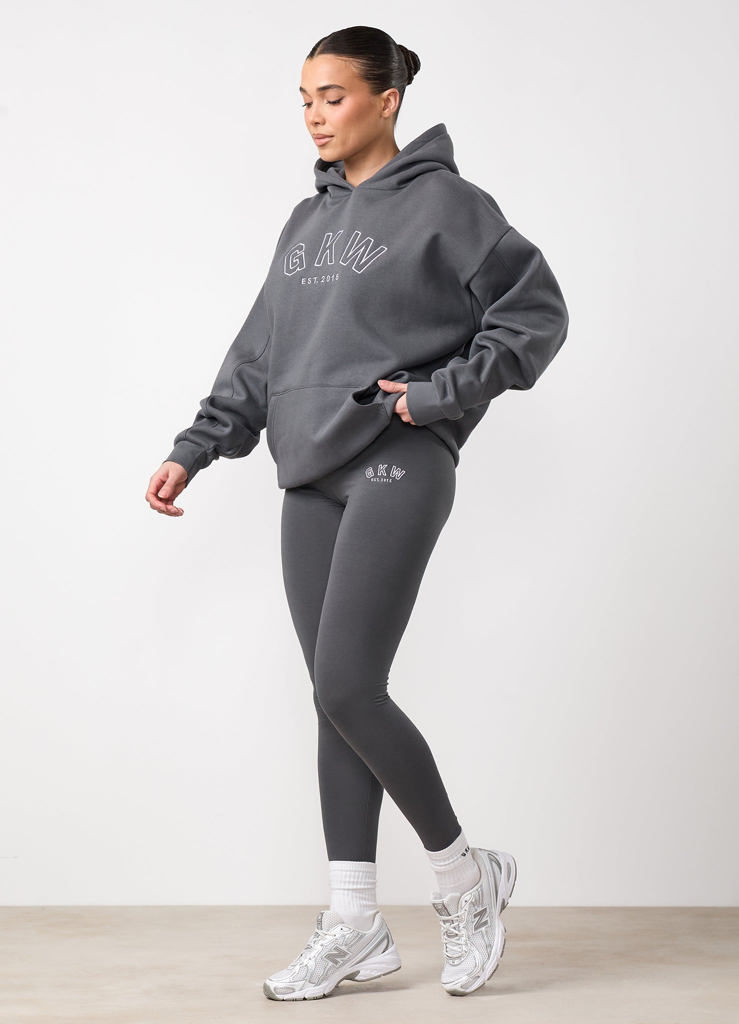 GKW Relaxed Fit Hoodie - Gunmetal Grey/Hyacinth
