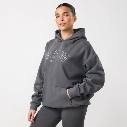 GKW Relaxed Fit Hoodie - Gunmetal Grey/Hyacinth