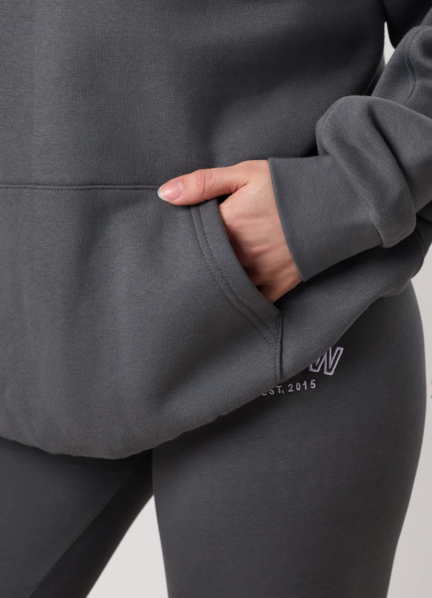 GKW Relaxed Fit Hoodie - Gunmetal Grey/Hyacinth