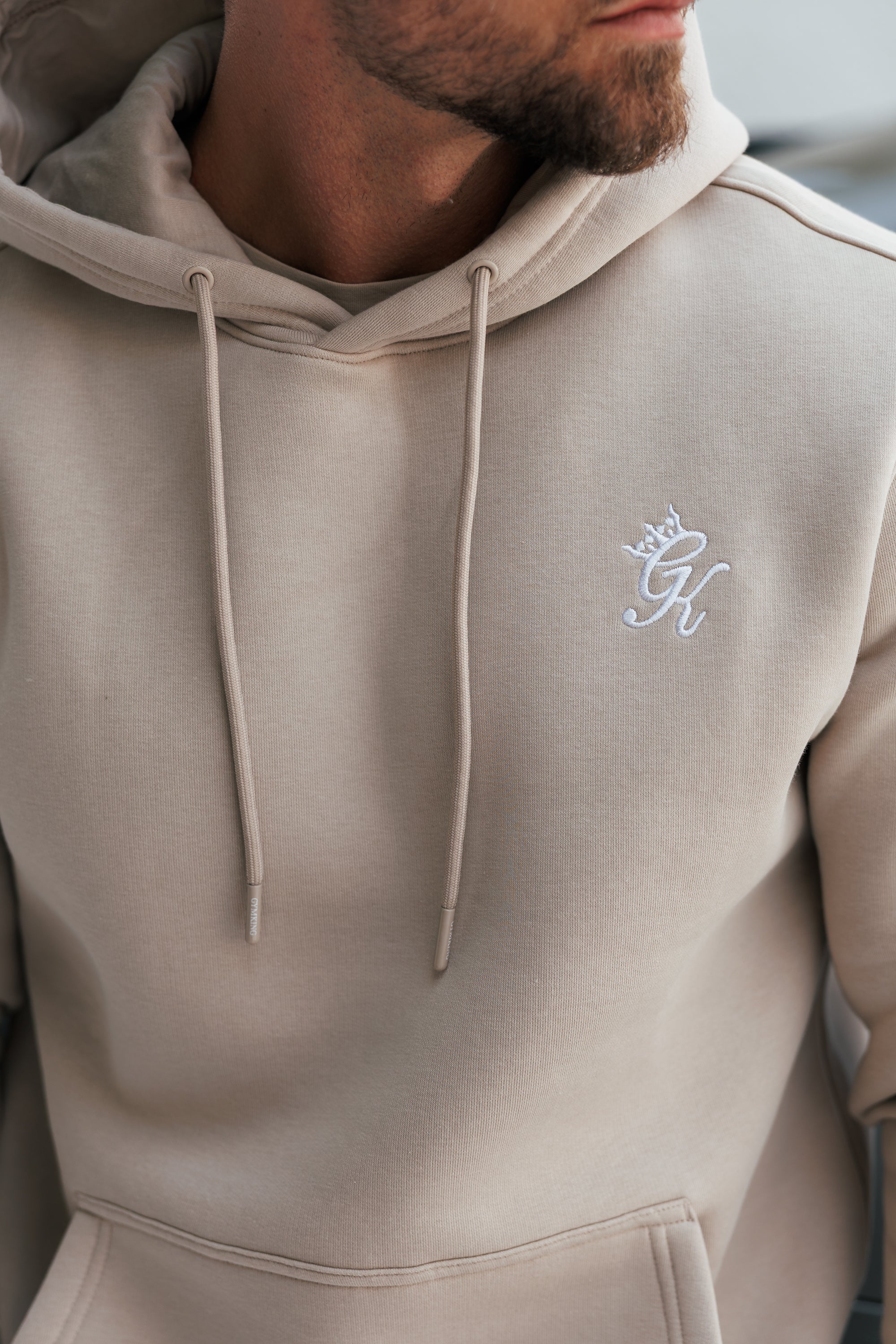 Gym King Fundamental Hoodie - Fossil Stone