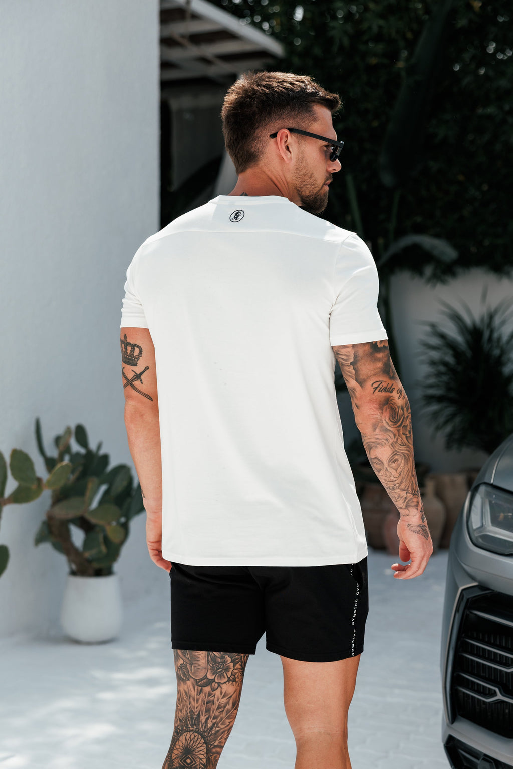 Gym King Taped Jersey Tee - White