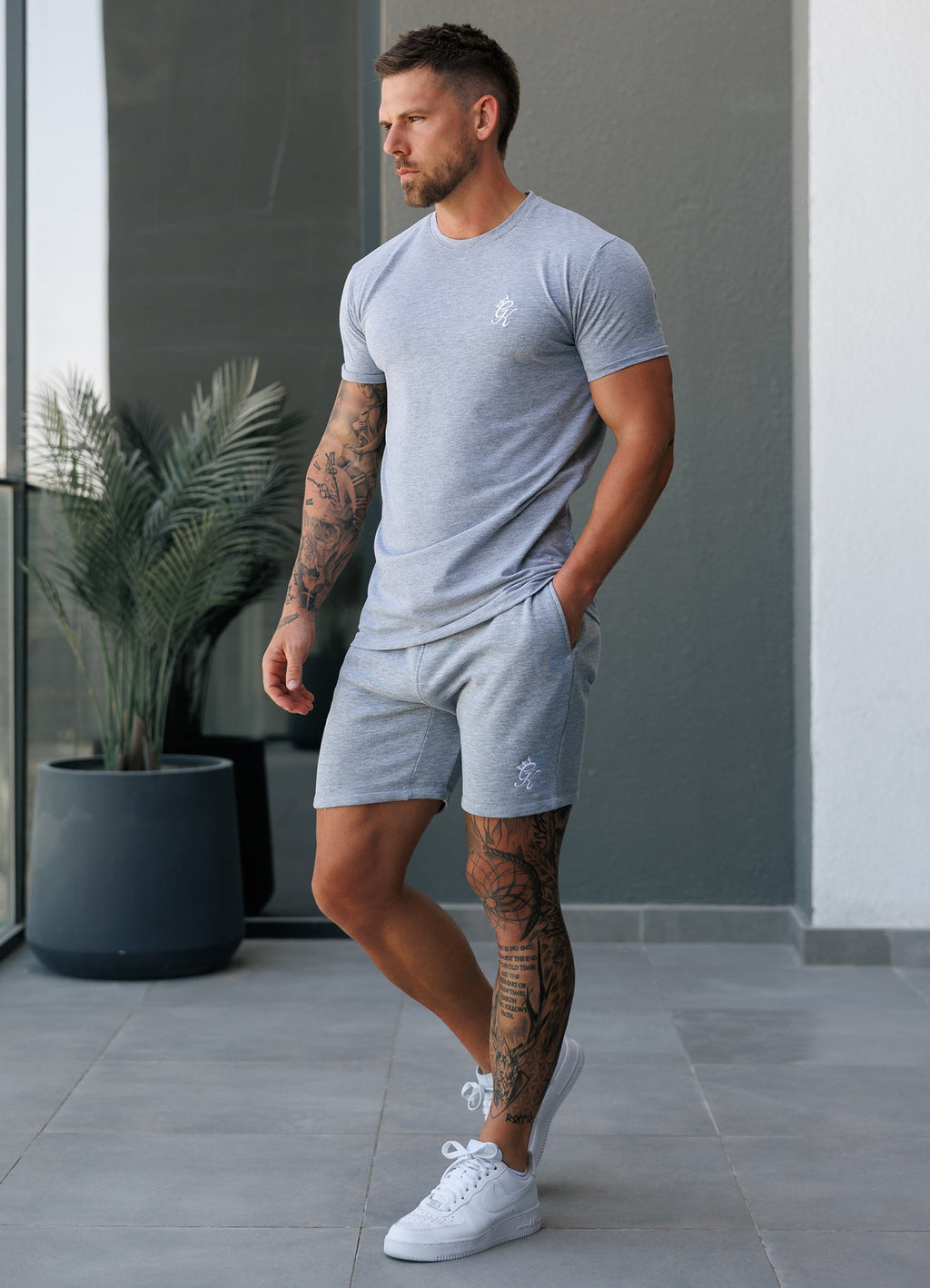Gym King Fundamental Fleece Short - Grey Marl