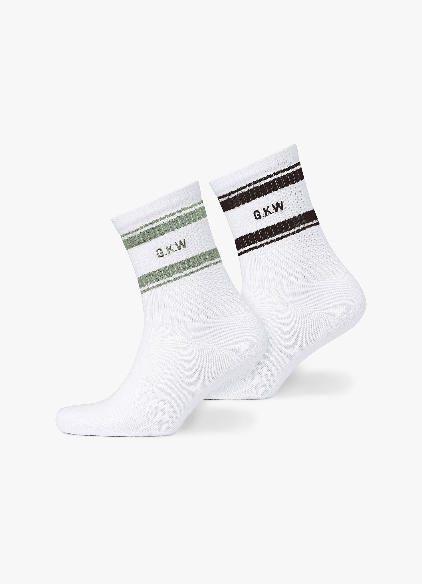 Gym King Composure Rib Sock (2PK) - Black/Fern