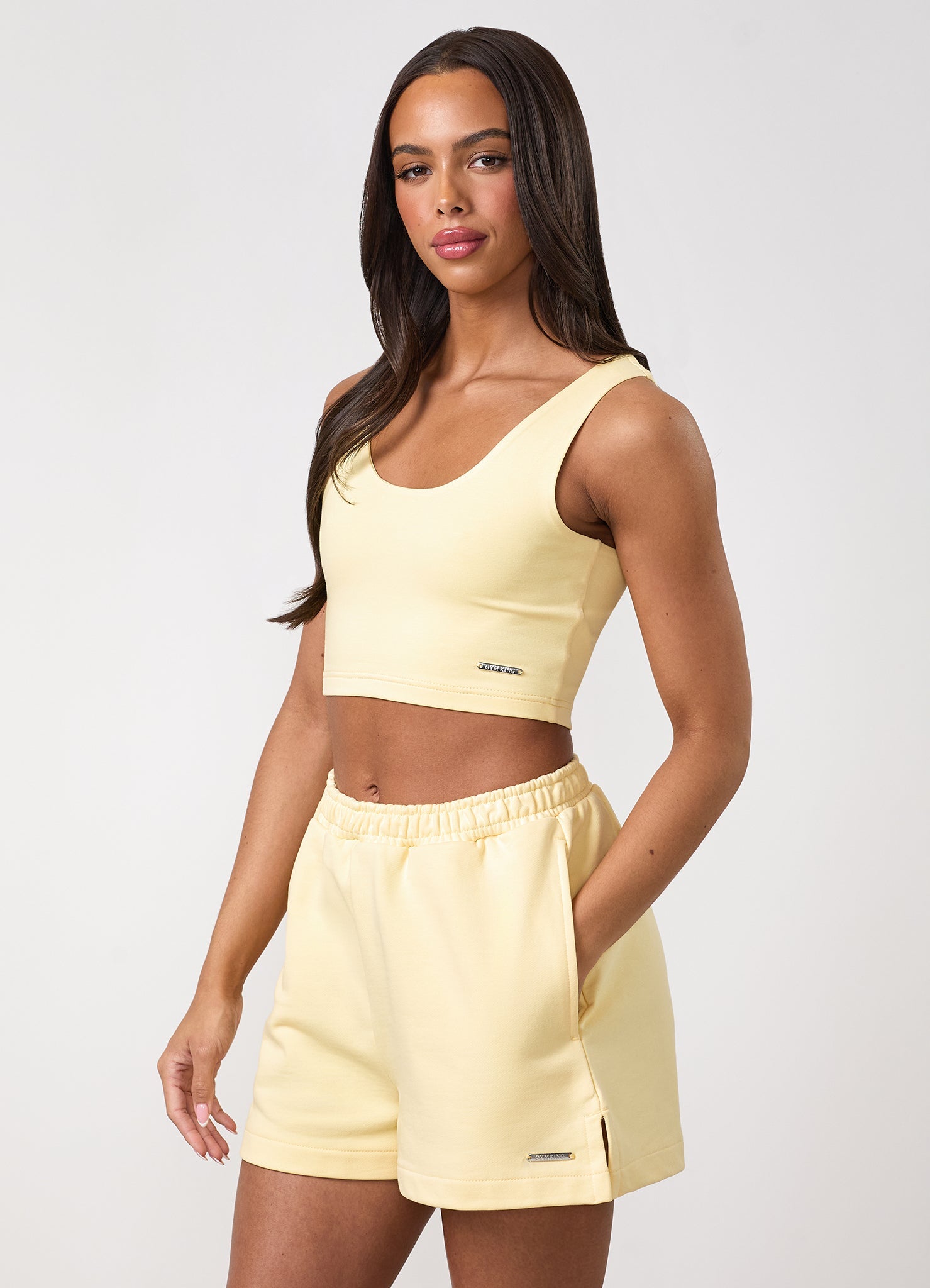 Gym King Haze Jersey Vest - Butter Yellow