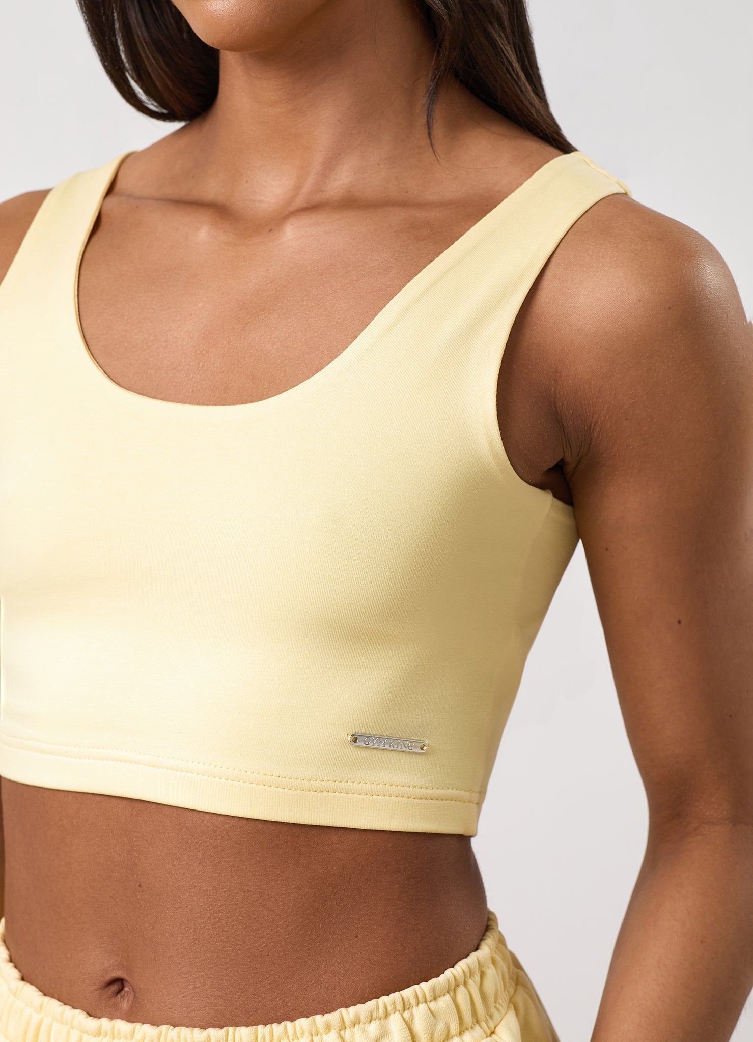 Gym King Haze Jersey Vest - Butter Yellow