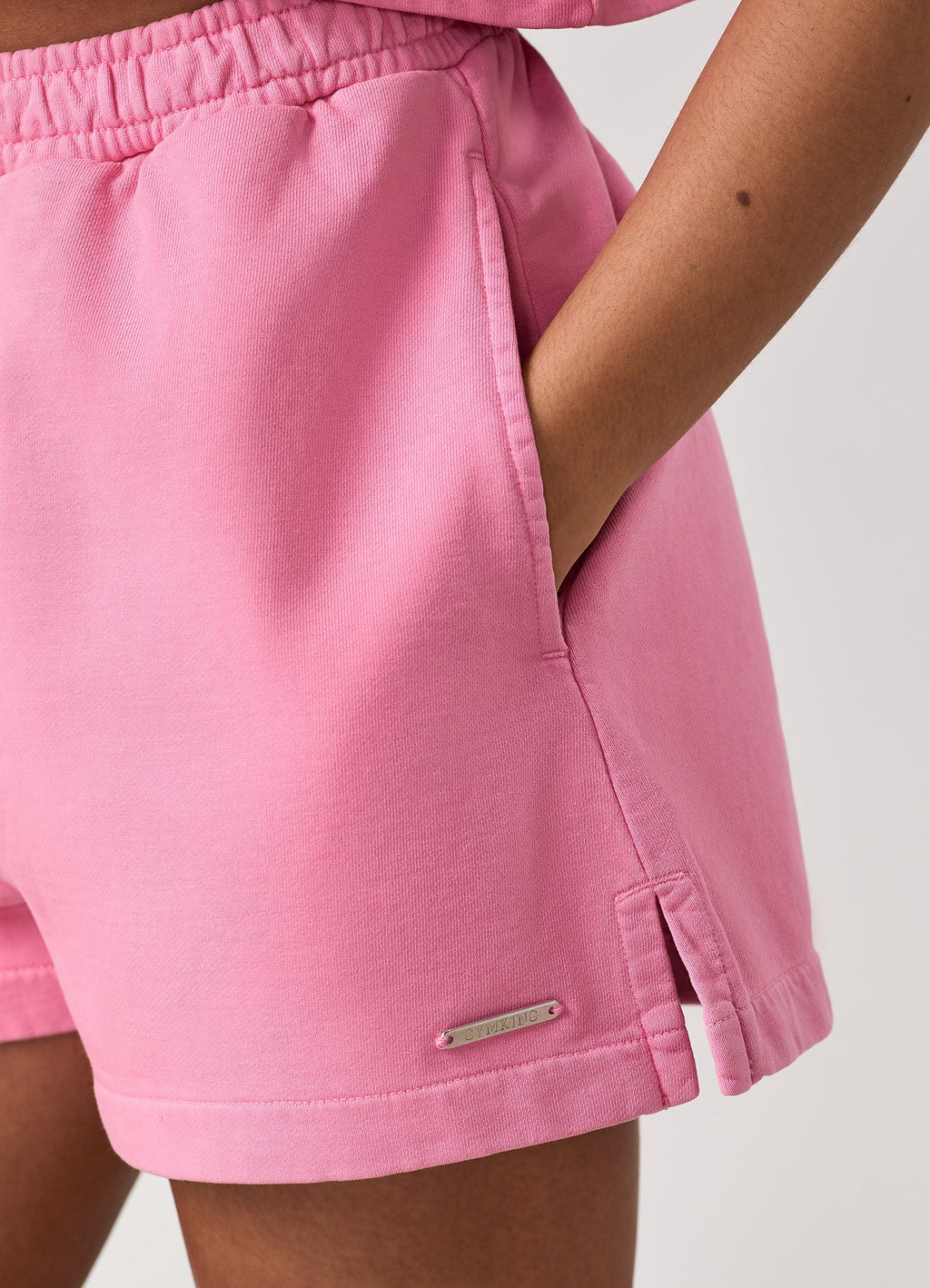 Gym King Haze Loopback Short - Washed Pink