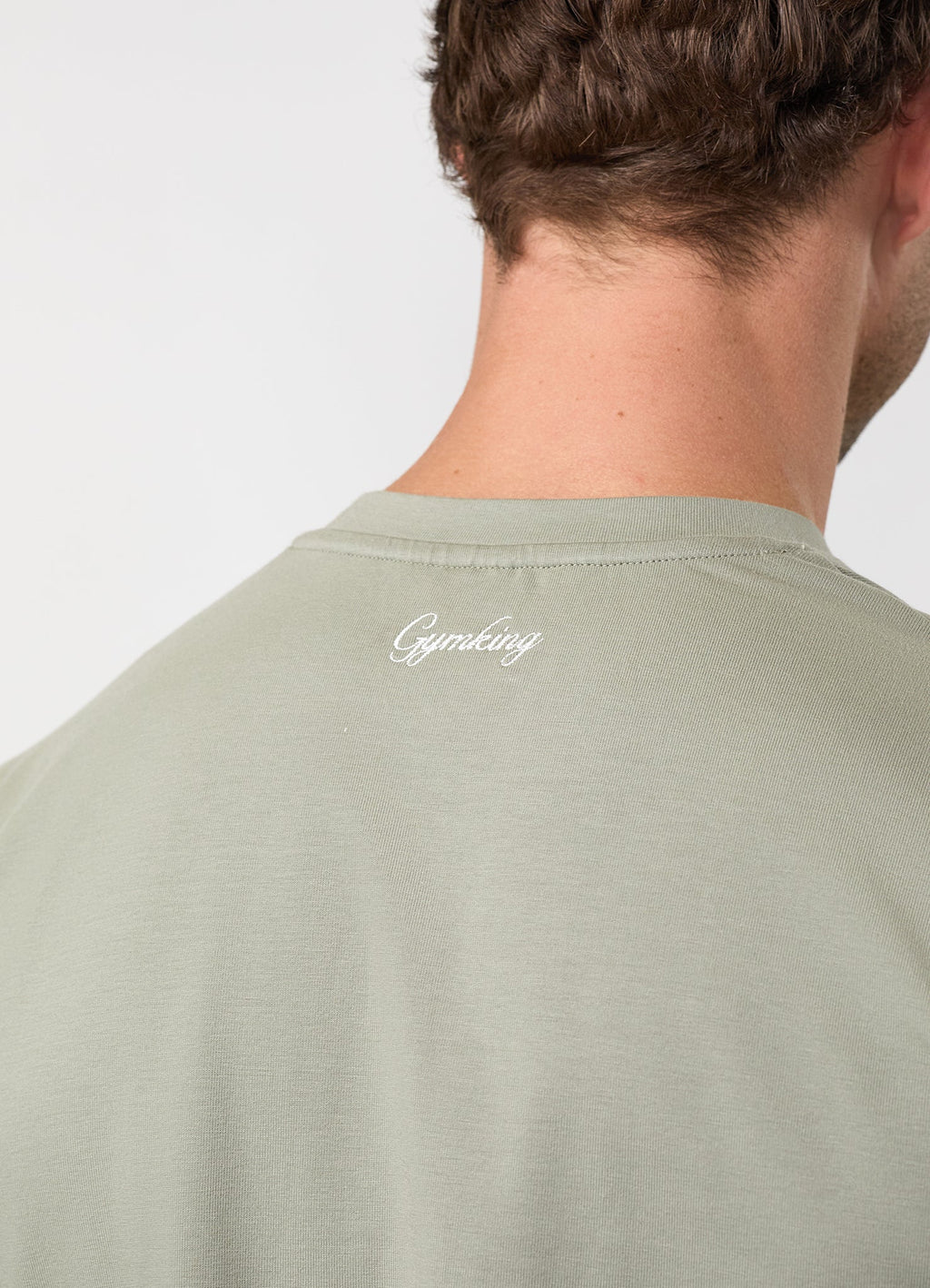 Gym King Heritage Crest Jersey Tee - Soft Khaki
