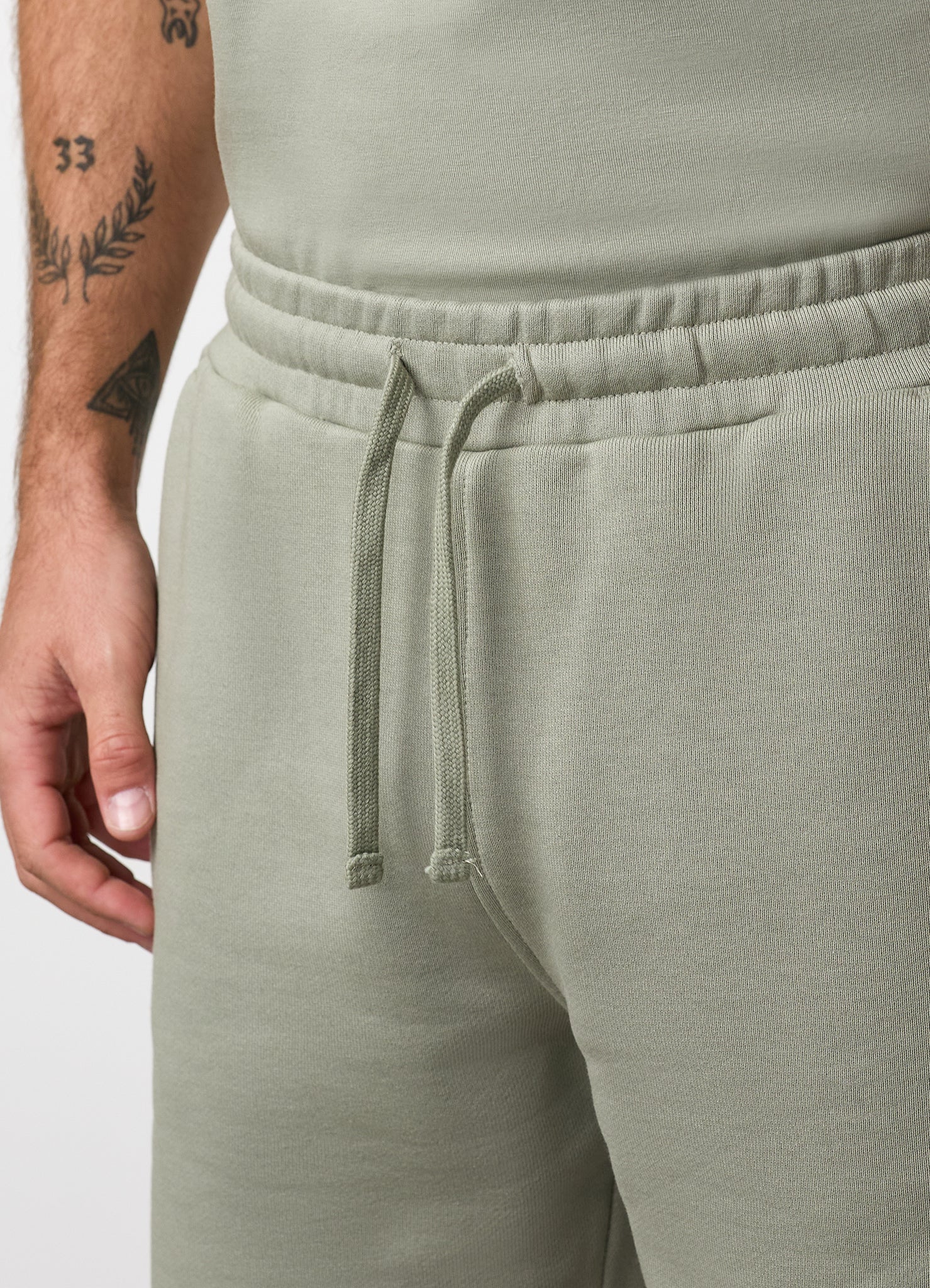 Gym King Heritage Crest Loopback Short - Soft Khaki